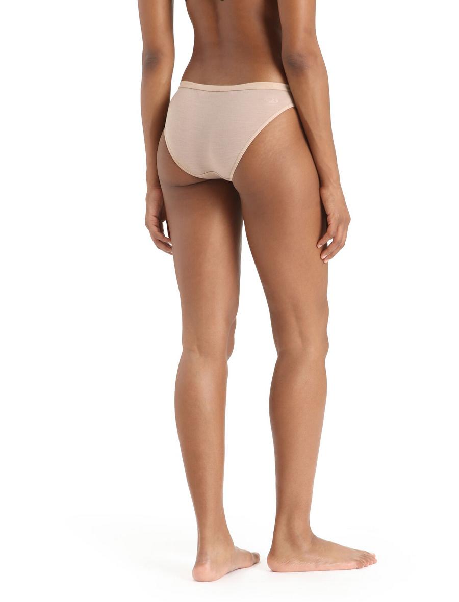 Praline Icebreaker Merino Siren Bikini Briefs Women's One Piece & Sets | AU 1737XYUF